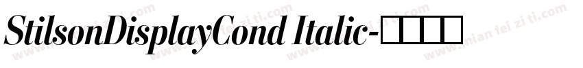 StilsonDisplayCond Italic字体转换